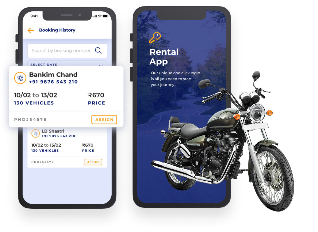 Rental app project preview